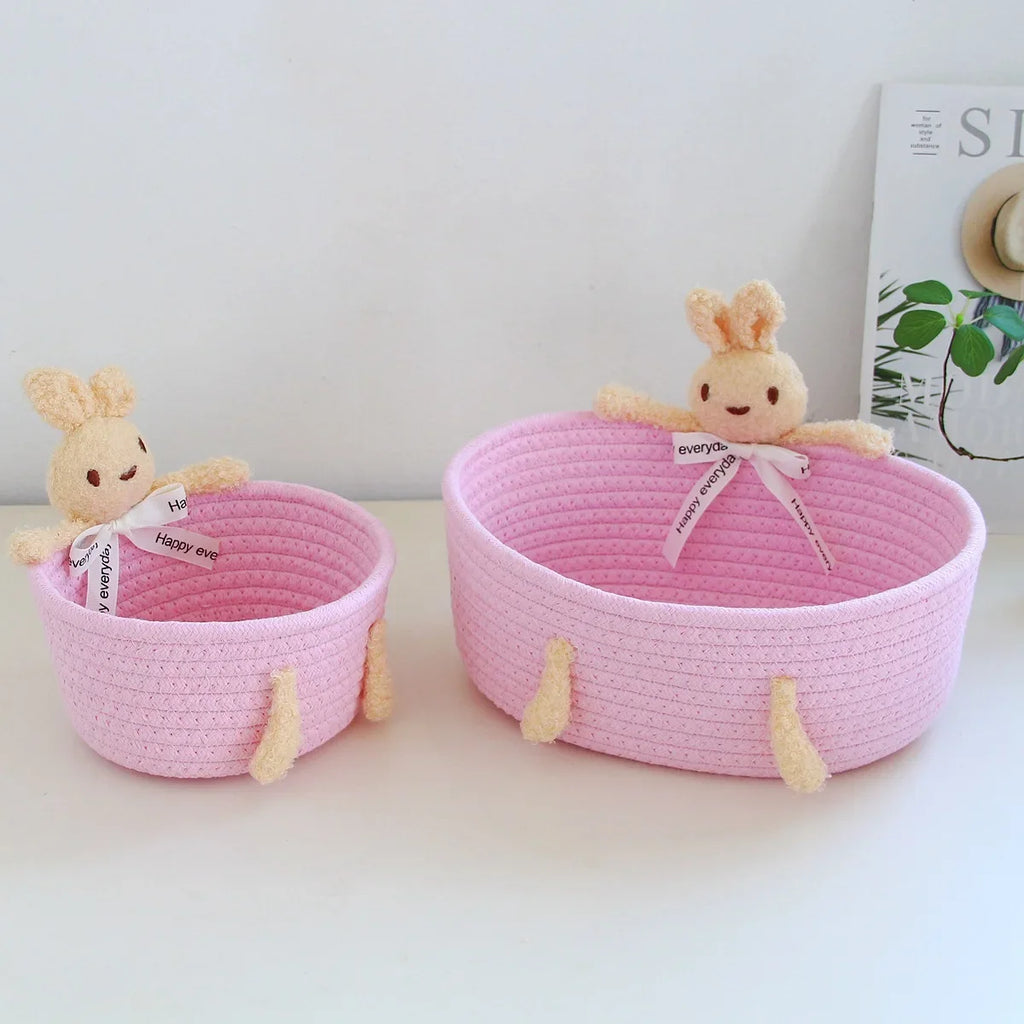 Le panier Câlin-Lapin et Ourson en Crochet