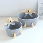 Le panier Câlin-Lapin et Ourson en Crochet