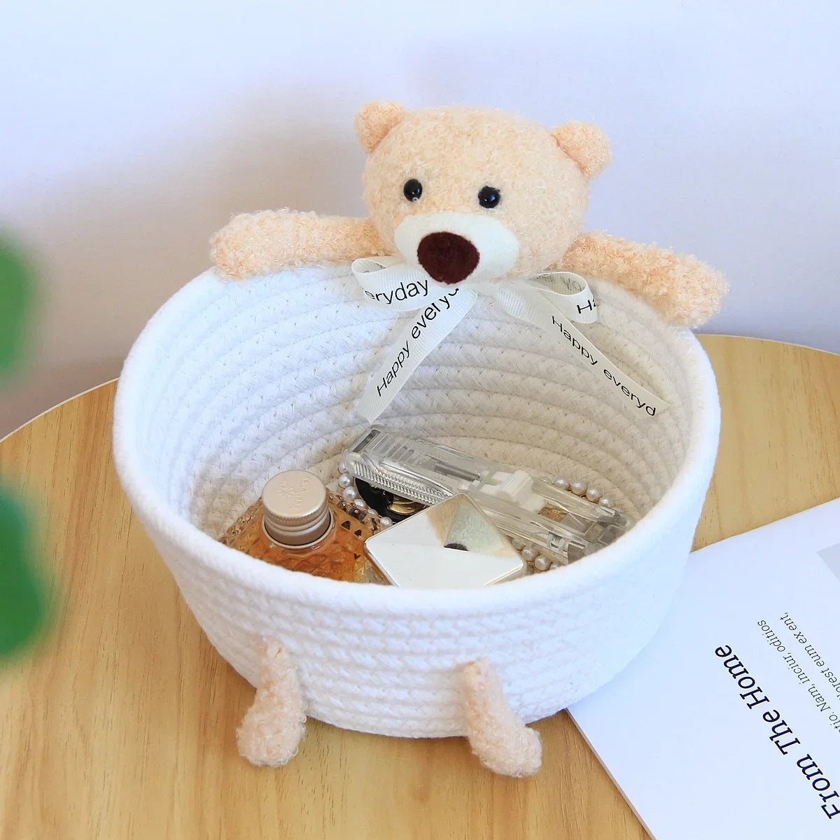 Le panier Câlin-Lapin et Ourson en Crochet