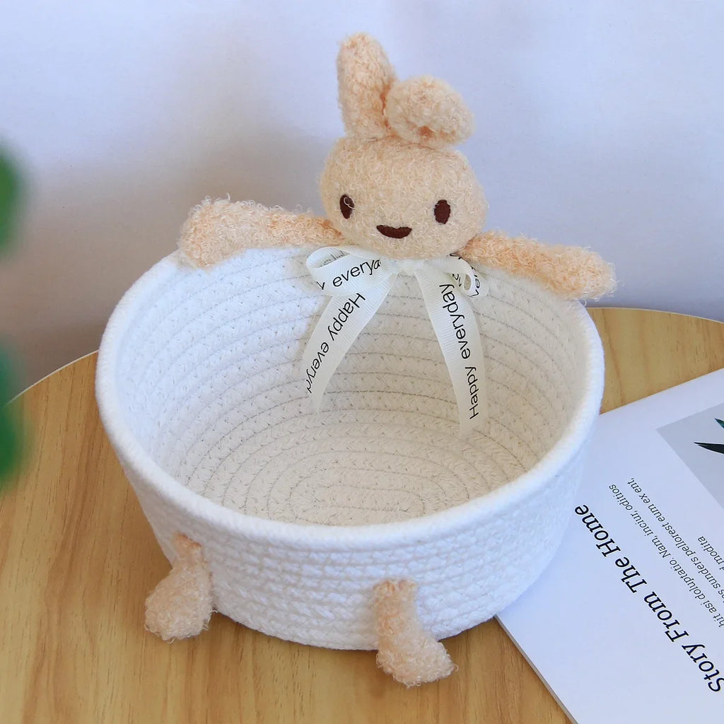 Le panier Câlin-Lapin et Ourson en Crochet