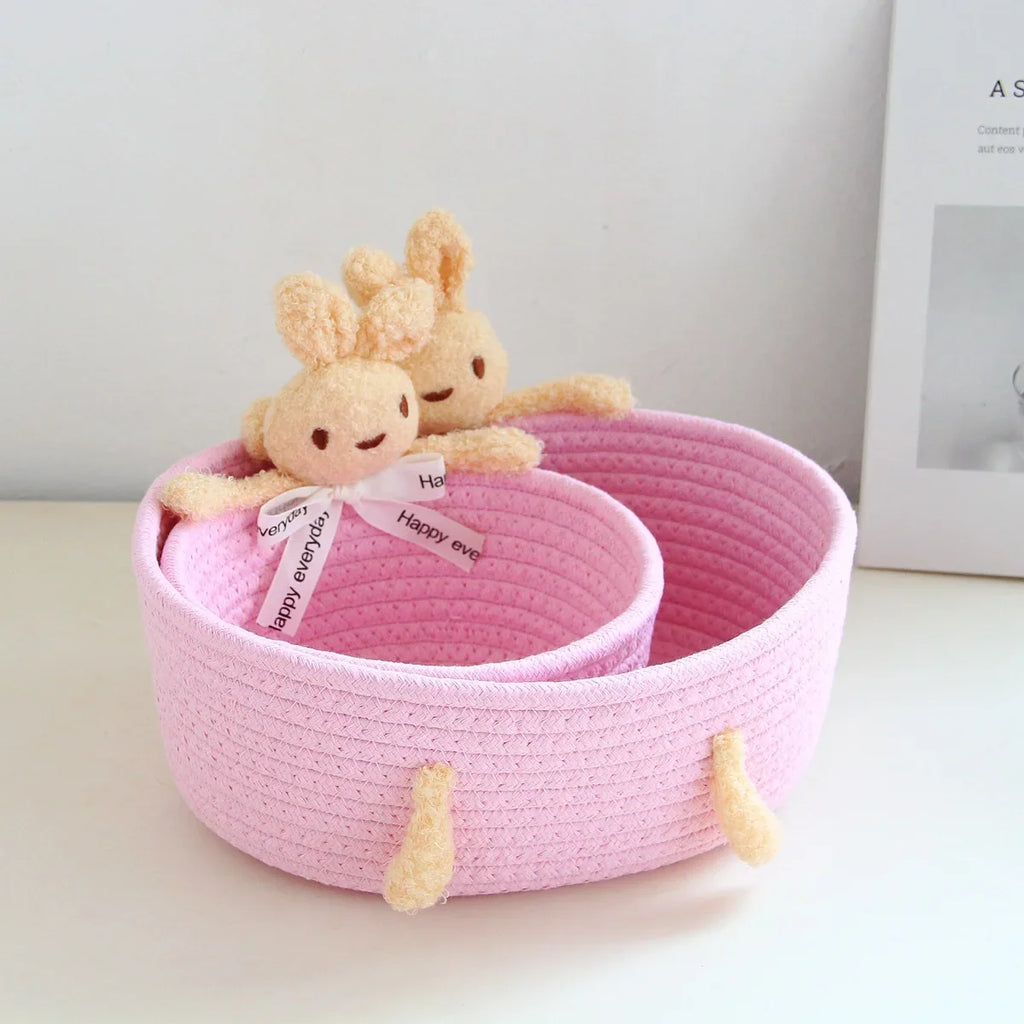 Le panier Câlin-Lapin et Ourson en Crochet