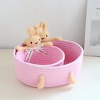 Le panier Câlin-Lapin et Ourson en Crochet