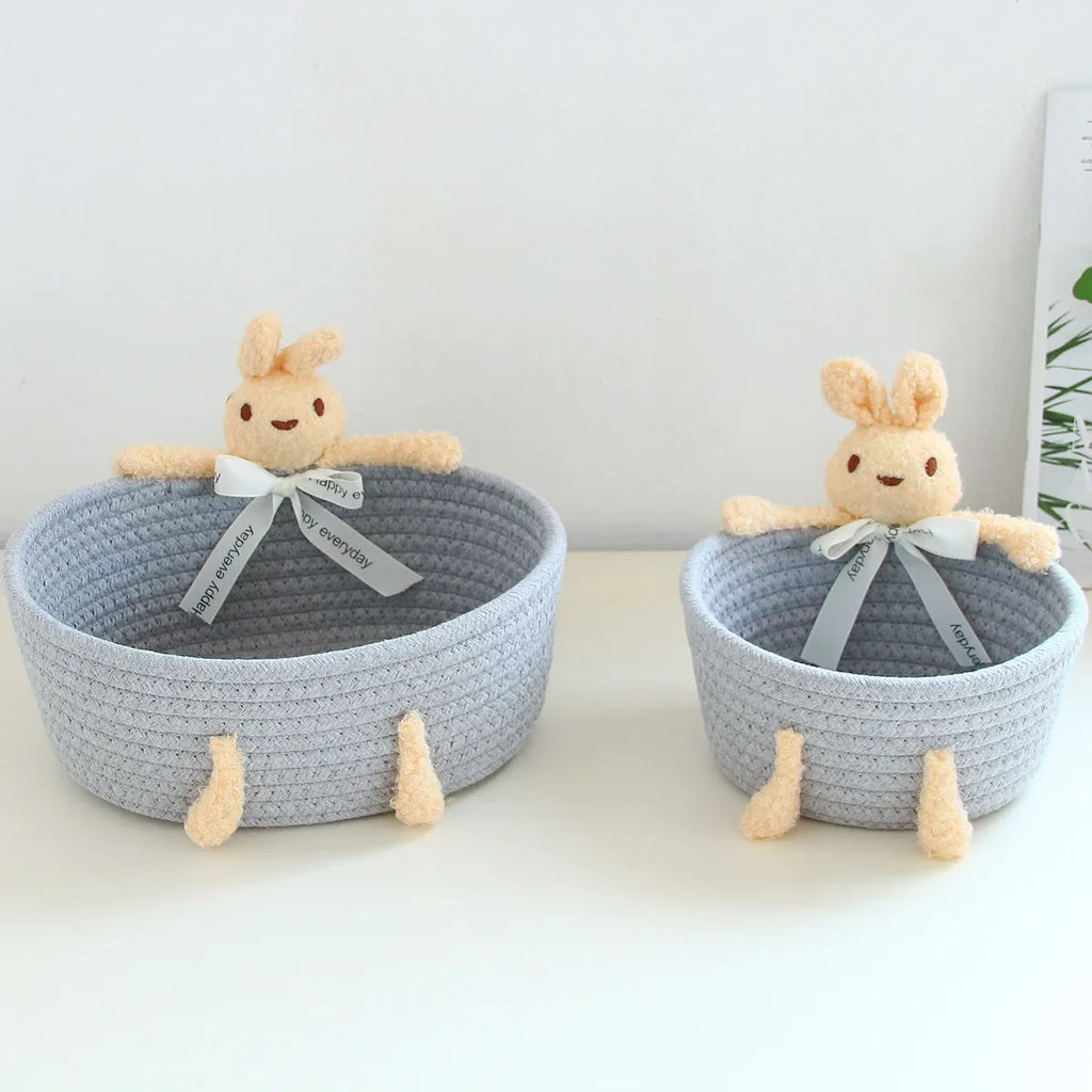 Le panier Câlin-Lapin et Ourson en Crochet