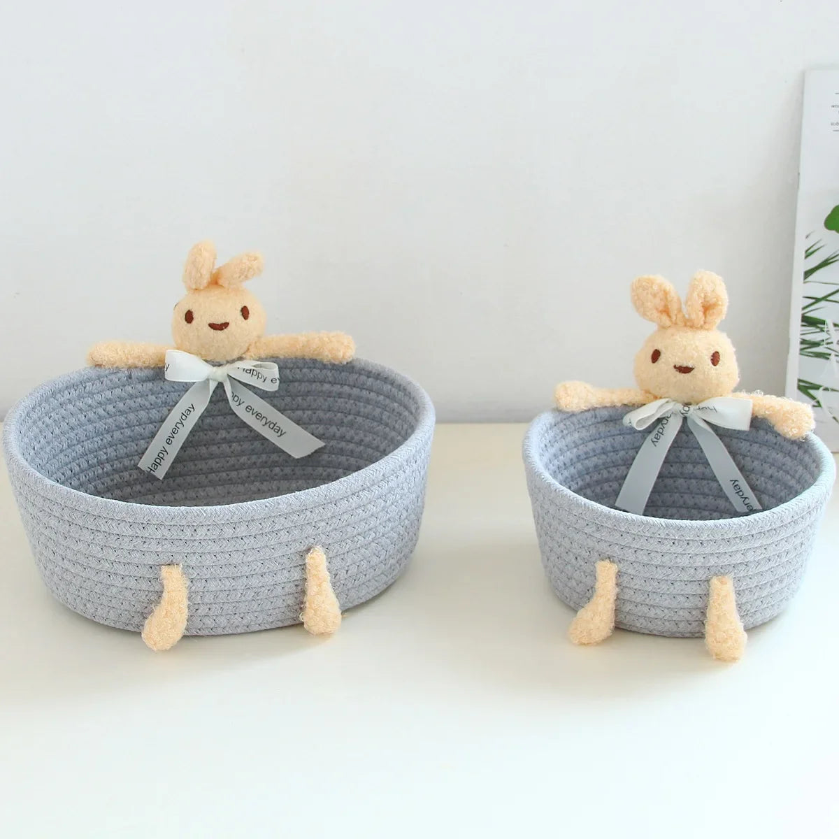 Le panier Câlin-Lapin et Ourson en Crochet