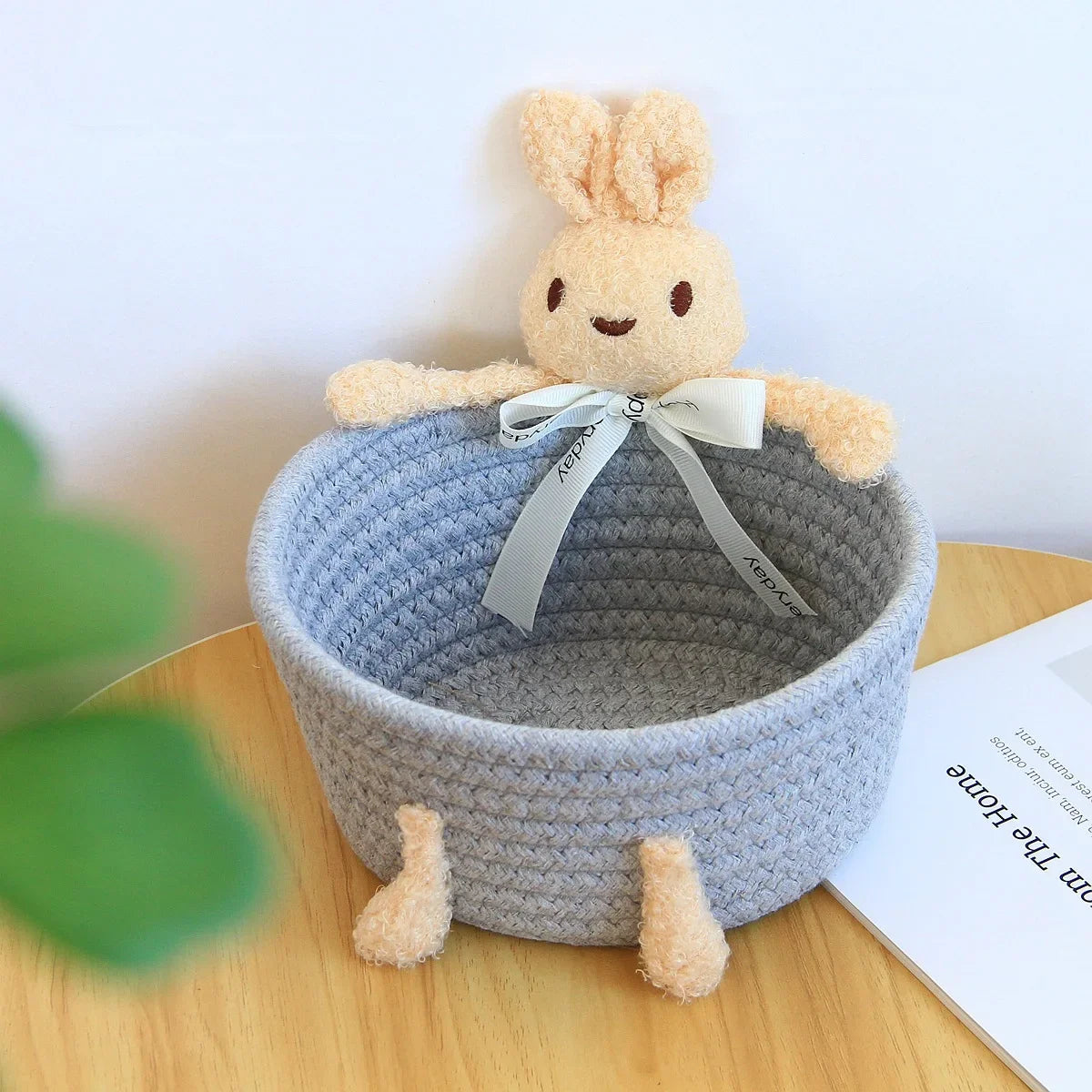 Le panier Câlin-Lapin et Ourson en Crochet