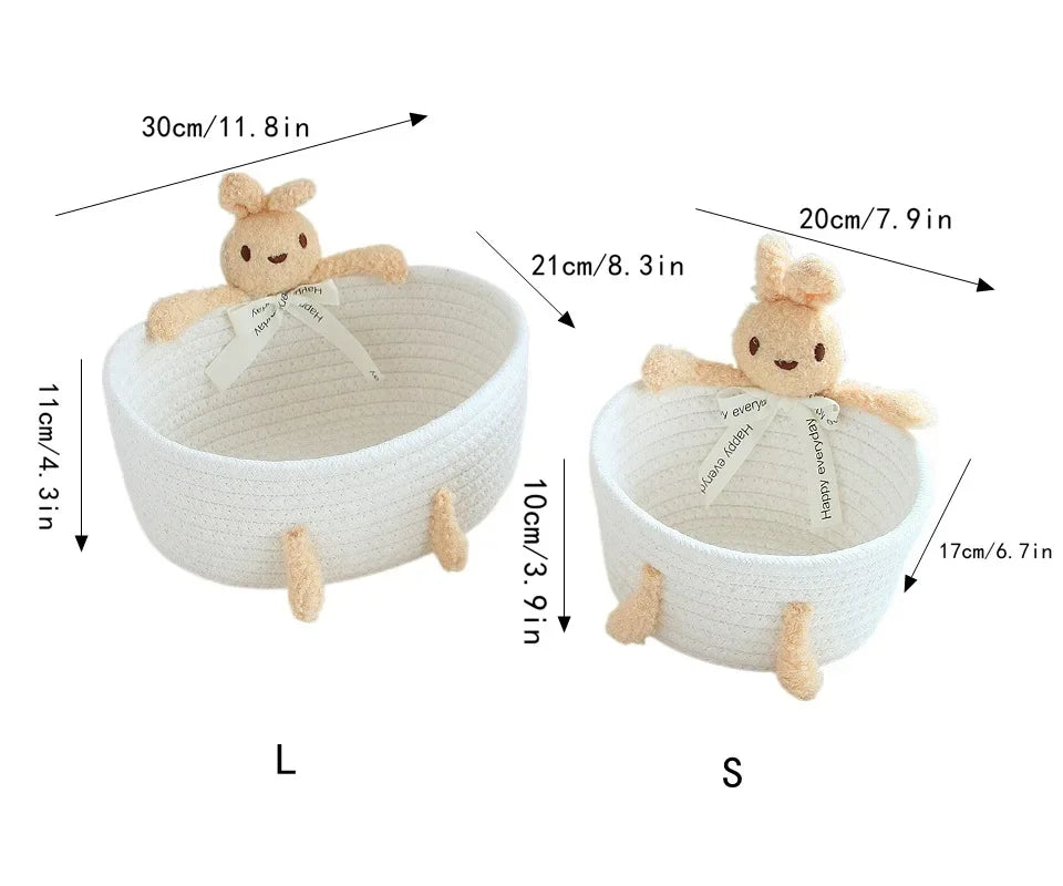 Le panier Câlin-Lapin et Ourson en Crochet