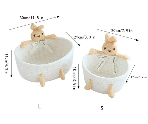 Le panier Câlin-Lapin et Ourson en Crochet